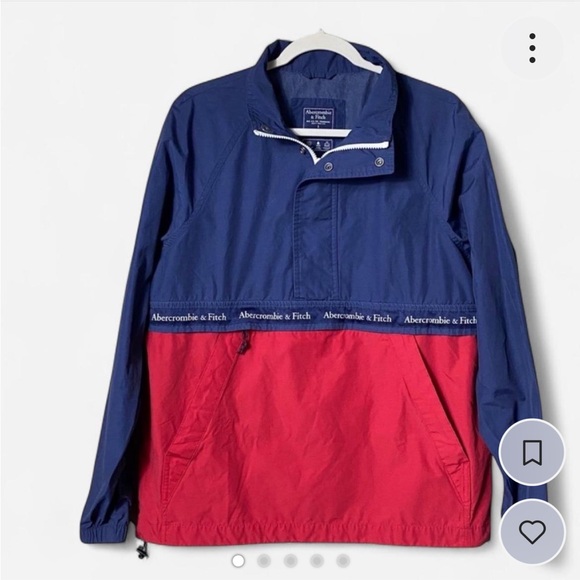 Vtg Abercrombie & Fitch Colorblock Windbreaker Size M - Picture 1 of 5